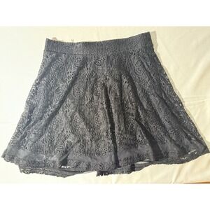 Women's‎ Black Lace Gathered Lined Short Skirt by Xhilaration Size Medium